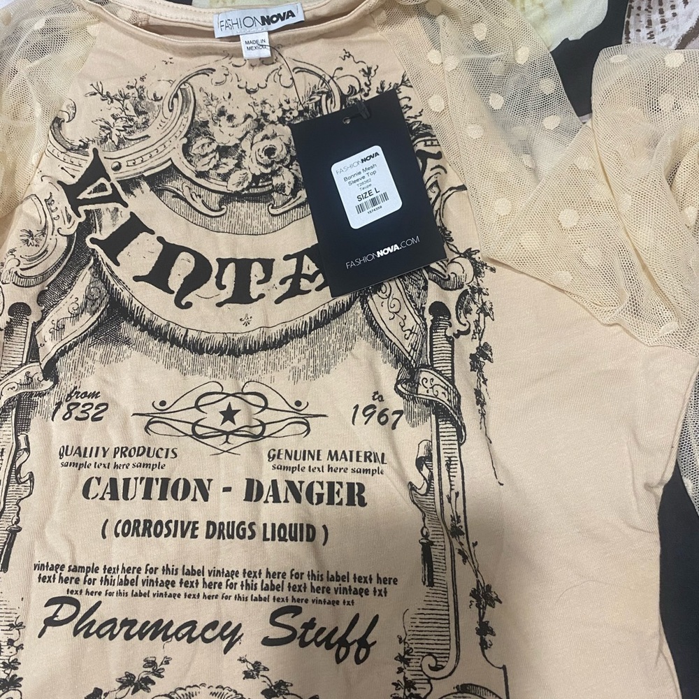 Fashion Nova Kids Vintage Cream Top